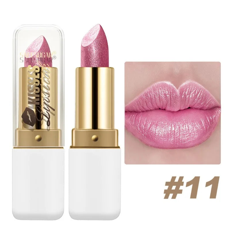 Pearlescent Purple Glitter Velvet Lipstick Waterproof Lasting Fine Shimmer Nourishing Diamond Lipstick Women Makeup Cosmetic Zpaxo 11