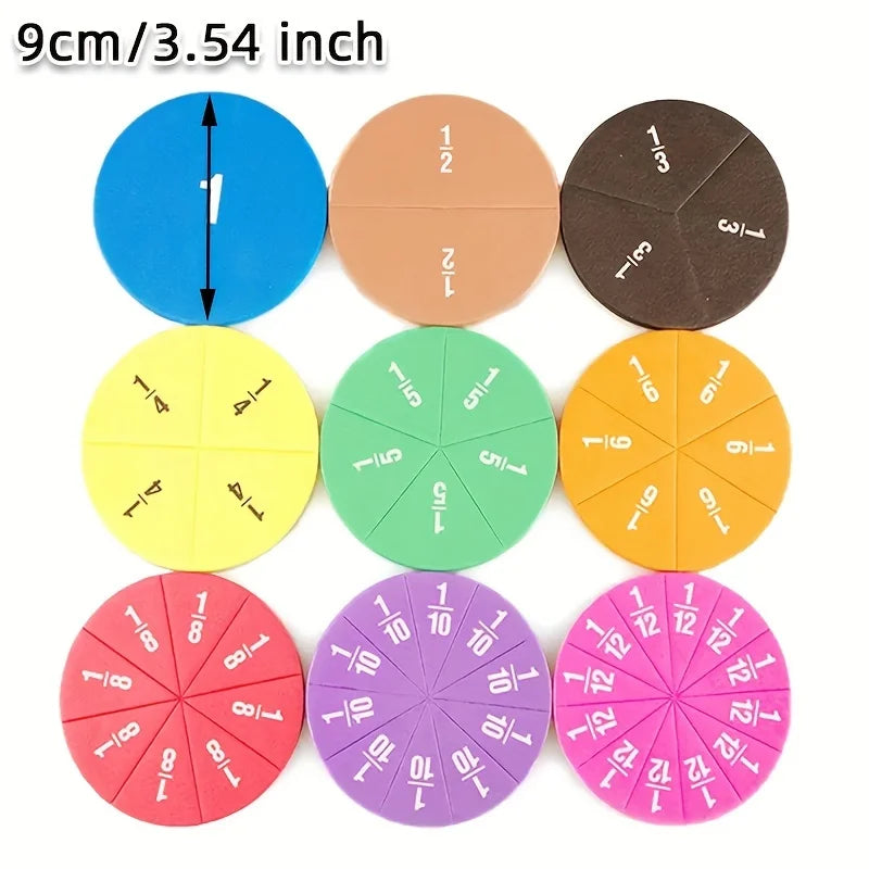 Interactive Fraction Circles Unit Fraction Manipulatives Rainbow Circle Math Fraction Games Montessori Math Toy For Children Kid Zpaxo