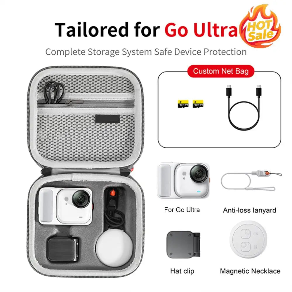 Carrying Case Storage Case Dustproof Protective Box for Insta360 Go Ultra Camera Accessories Zpaxo