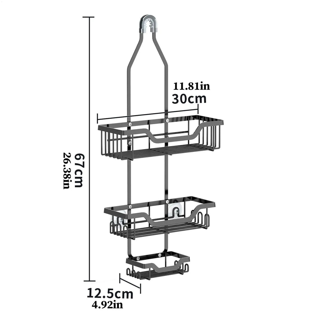 Shower Shelves Bath Shower Organization With Suction Cup No Drilling Shelves for Bathroom for Home Hotel Restaurant Apartment Rv Zpaxo