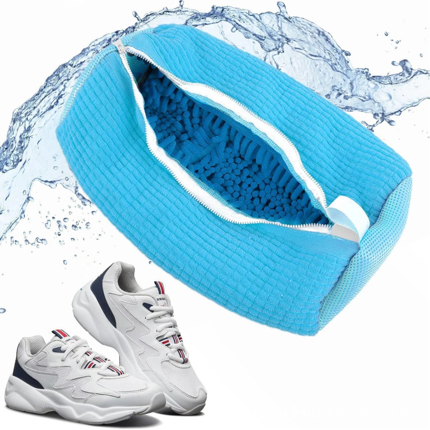 Shoe Washing Bag Washing Machine Laundry Bags Microfiber Closure Shoes Cleaning Bag Shoes Laundry Net Fluffy Fibers Sneaker Zpaxo