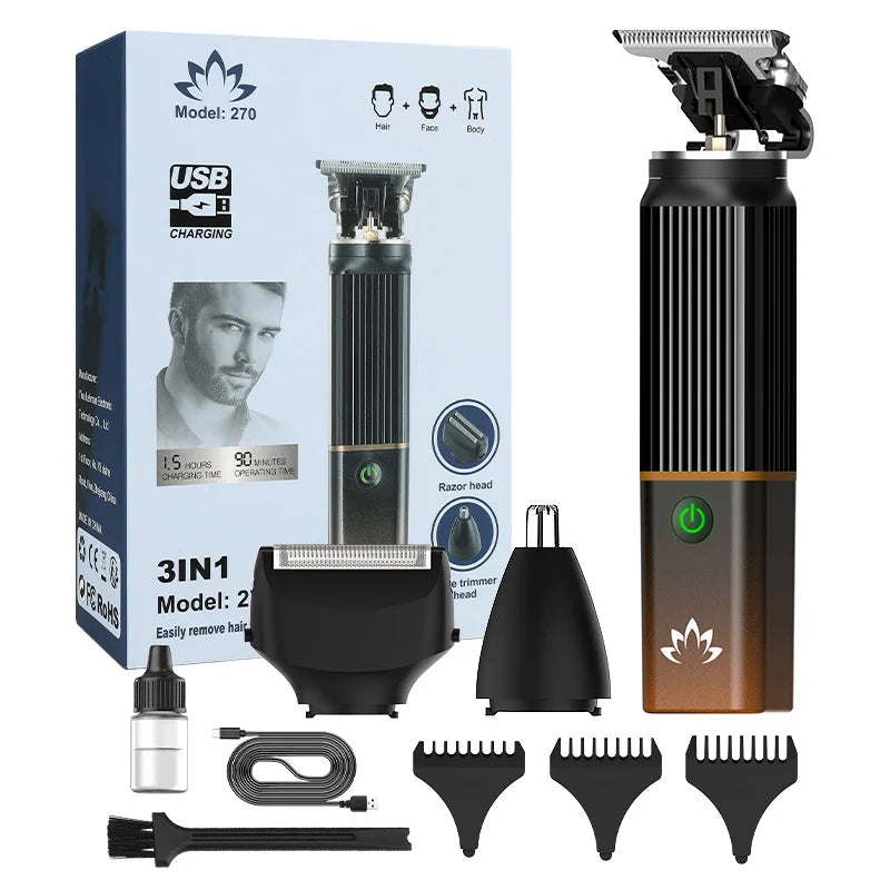 1 Handheld Hair Clippers USB Charging Portable Electric Shaver