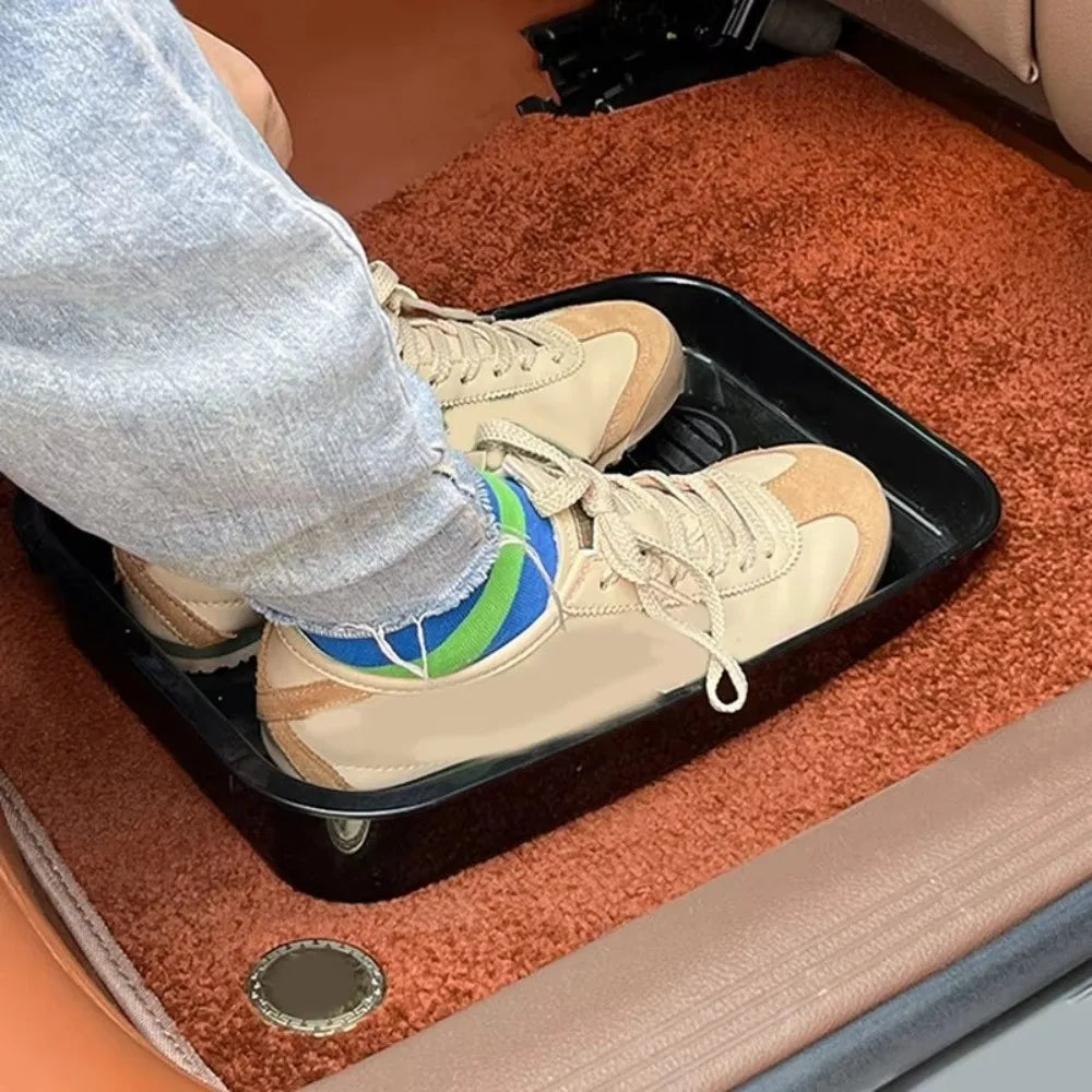 Anti-fouling Car Shoes Storage Tray Portable Plastic Under Seat Zpaxo