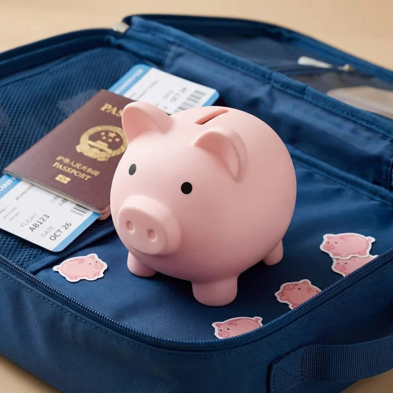 Adorable Piggy Bank Savings Jar Silicone Unbreakable Children's Money