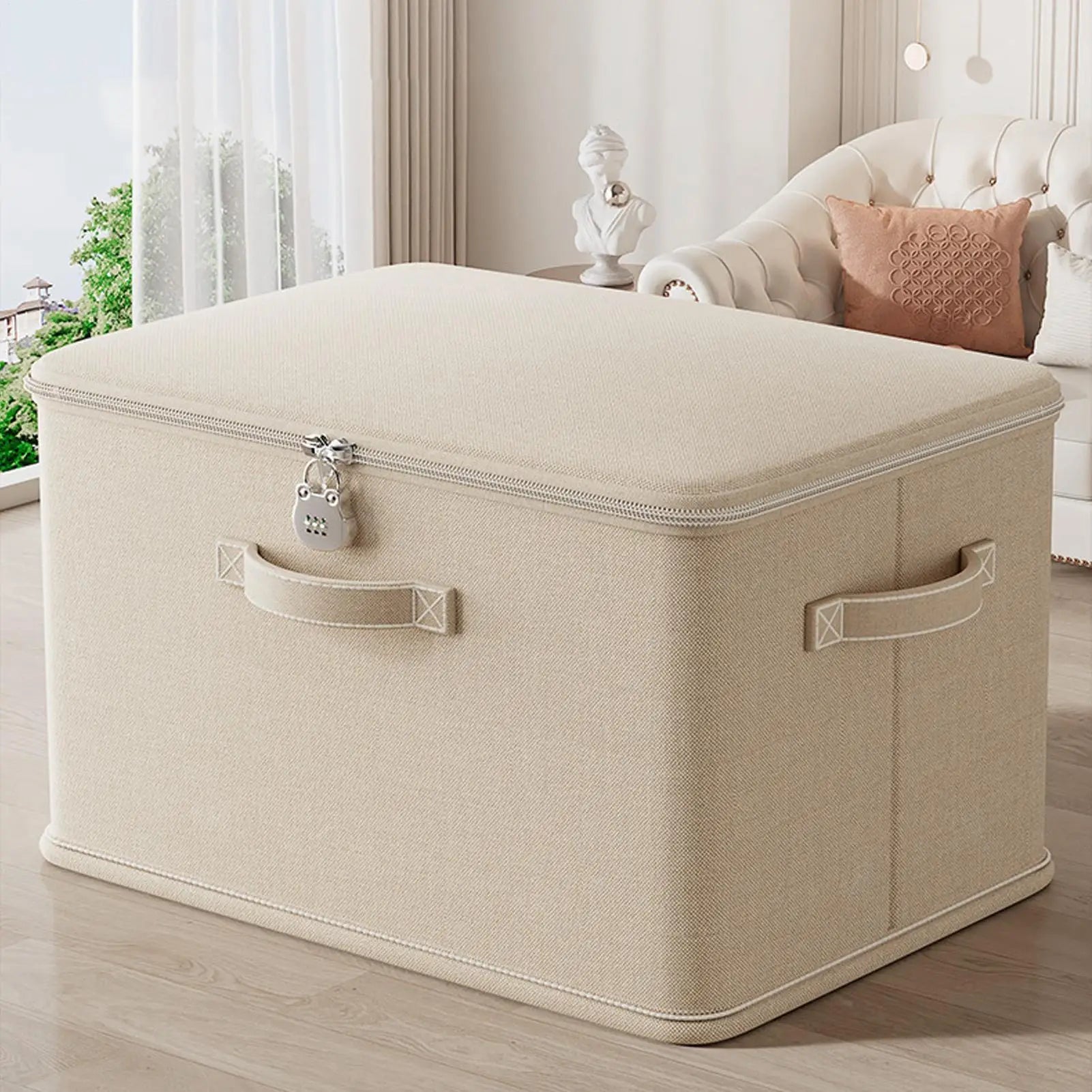 Storage Box Lock Stackable Container Secure Handle Locking Organizing