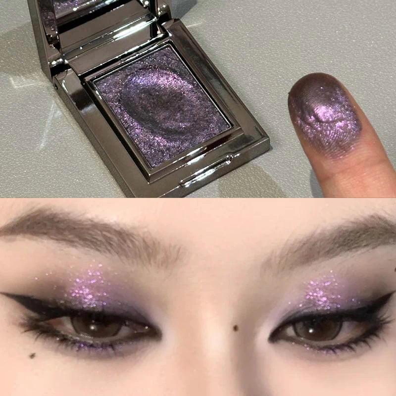 Chameleon Metallic Glitter Eyeshadow Palette Fine Highlighter Sparkling Pearlescent Mashed Potato Smoky Purple Eye Shadow Makeup Zpaxo