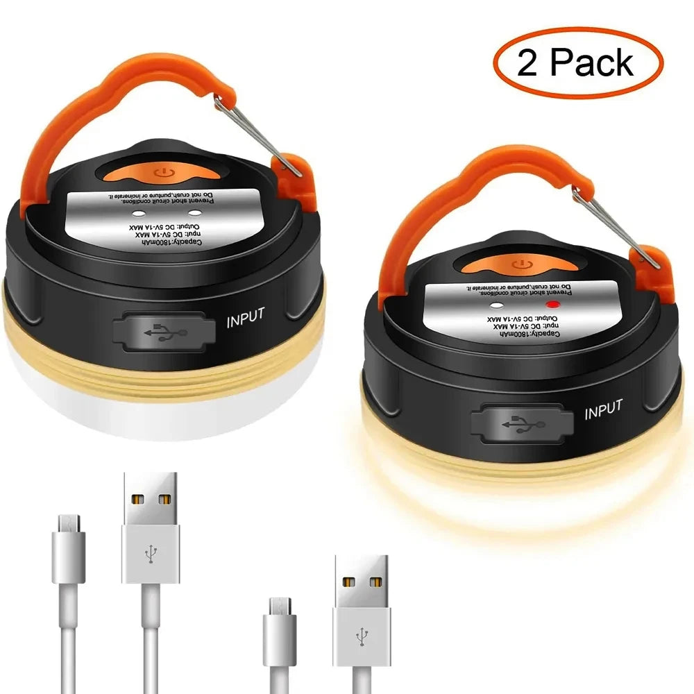 10W LED Camping Lantern USB Rechargeable 1800mAh Tent Light