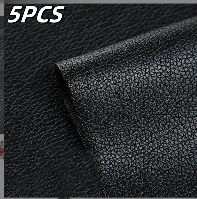 25x60CM Self Adhesive PU Leather Repair Patch Patches Furniture Car Zpaxo Black-5PCS 25x30cm