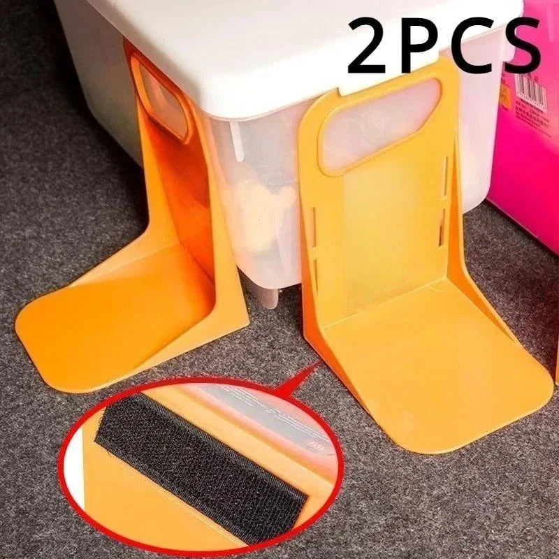 2pc Car Back Auto Trunk Fixed Rack Holder Stand Shake-proof Organizer Fence Storage Holder Adjustable Distance Storage Box Fixer Zpaxo
