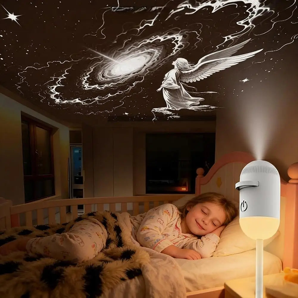 Mini 2 in 1 Galaxy Star Projector Night Light Starry Sky Ambient Lamp For Bedroom Decoration Sleep Kids Gift Zpaxo
