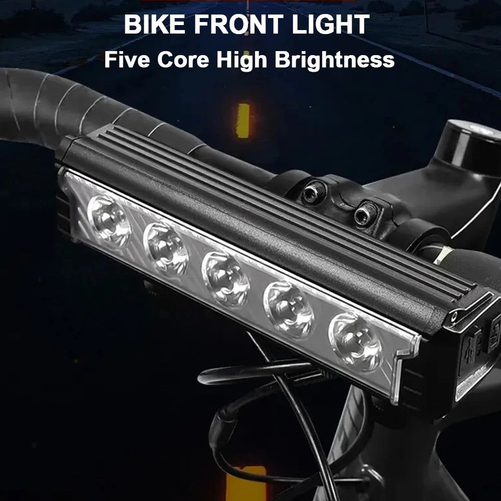 LED 6600 mAh Bicycle Light 2800 LM MTB Road Bike Front Lamp USB Rechargeable Safty Warning 5 Modes Cycling Bicycle Lights Zpaxo