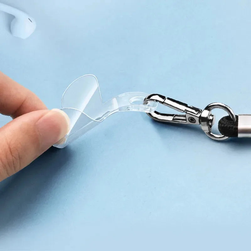 Transparent Phone Lanyard Patch Card | TPU Strap Connector