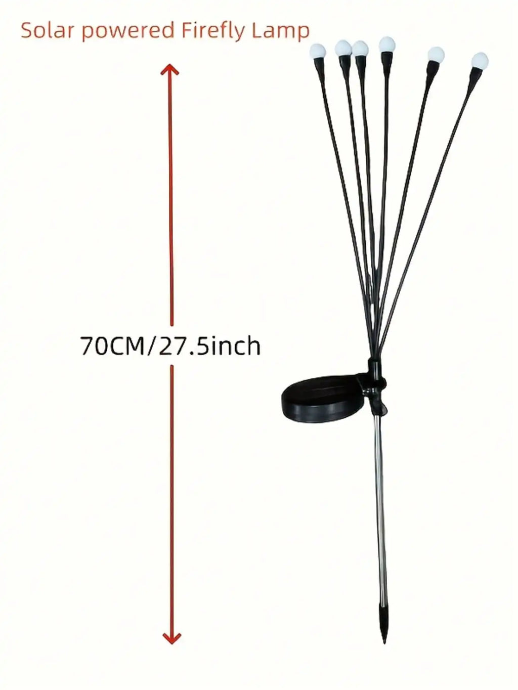 Solar-powered Firefly Lamp Warm White Light Environmentally Friendly