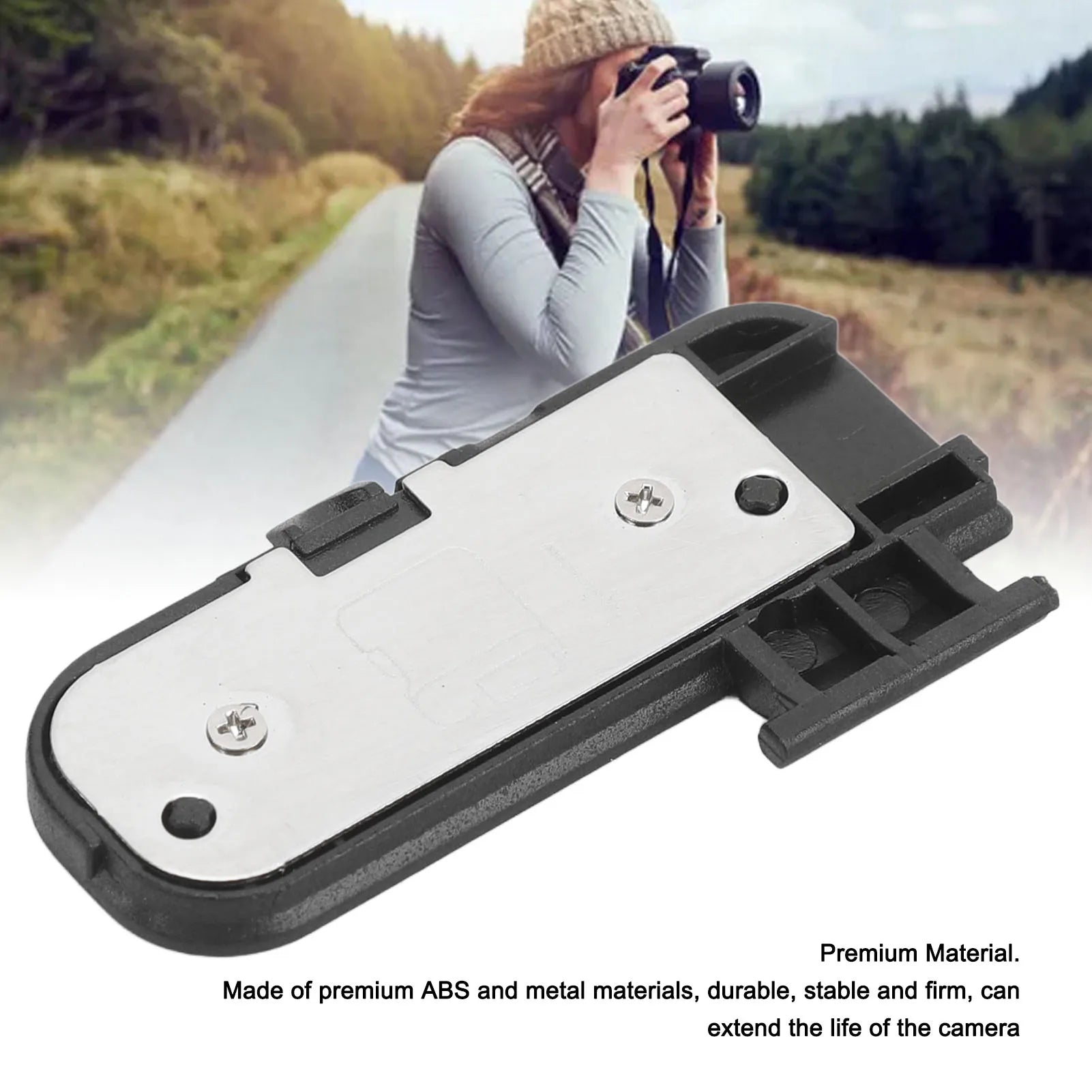 Camera Battery Door Cover Compact Black Lid Quick Release Easy