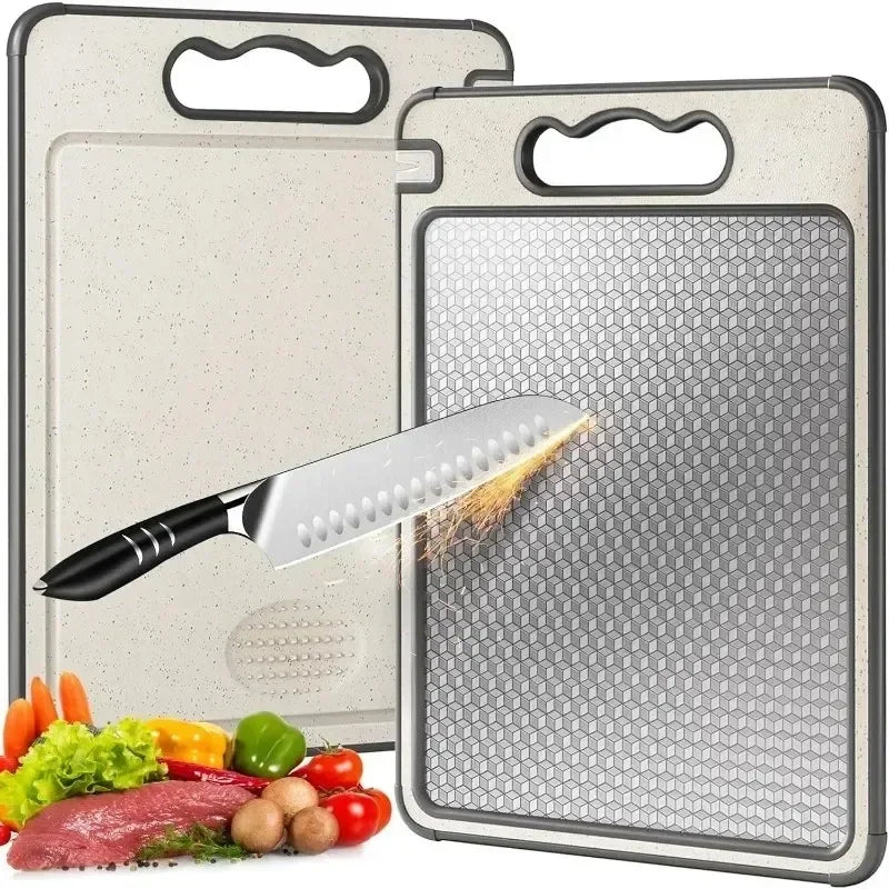 Double-Sided Stainless Steel Cutting Board – Anti-Scratch Cutting Board Zpaxo