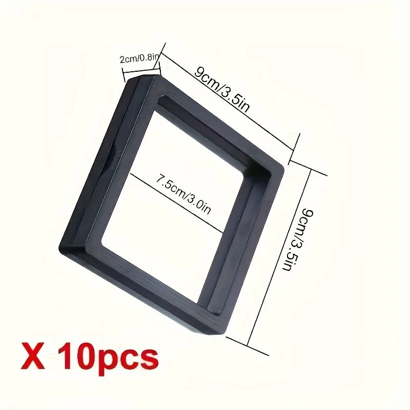 PE Film Jewelry Storage Box 3D Packaging Case Stand Floating Frame