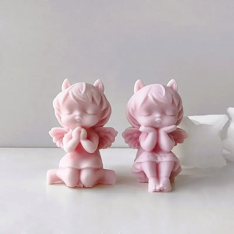 3D Angel Girl Candle Silicone Mold DIY Angel Aroma Soap Plaster Wax Clay Craft Ornaments for Wedding Party Home Decor Zpaxo