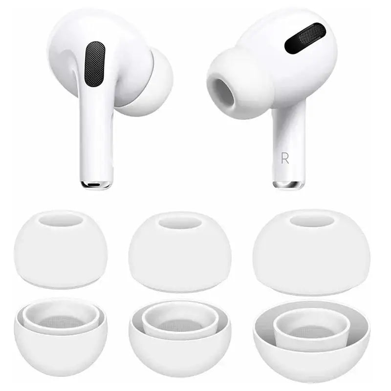 4 Pairs Silicone Ear Tips For Apple AirPods Pro 1 2 Noise Reduction Pad Earplugs Protective Ear Caps Replacement Earbuds Cover Zpaxo