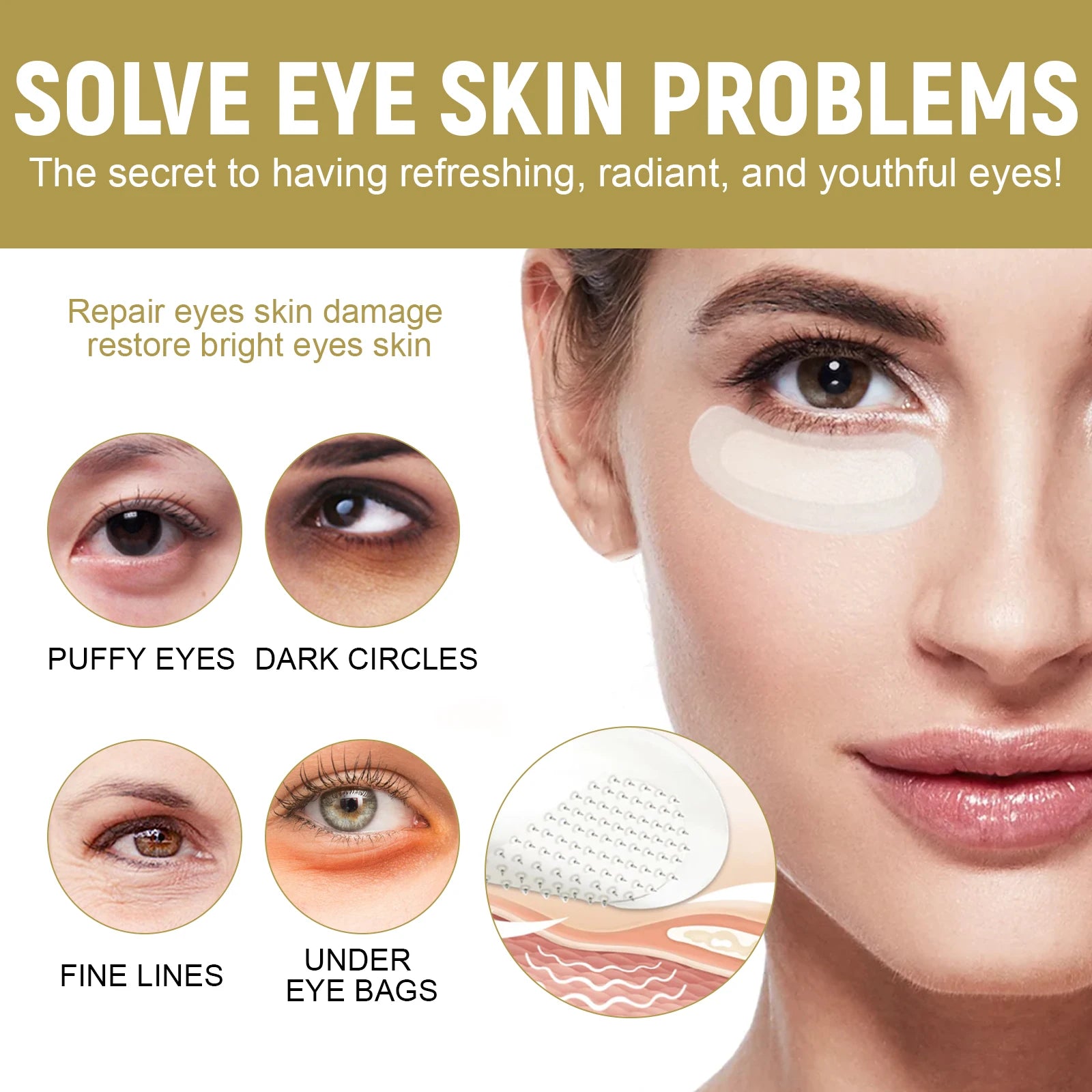 Hyaluronic Acid Microneedle Eye Patches – Dark Circles & Puffiness Microneedle Eye Patches Zpaxo