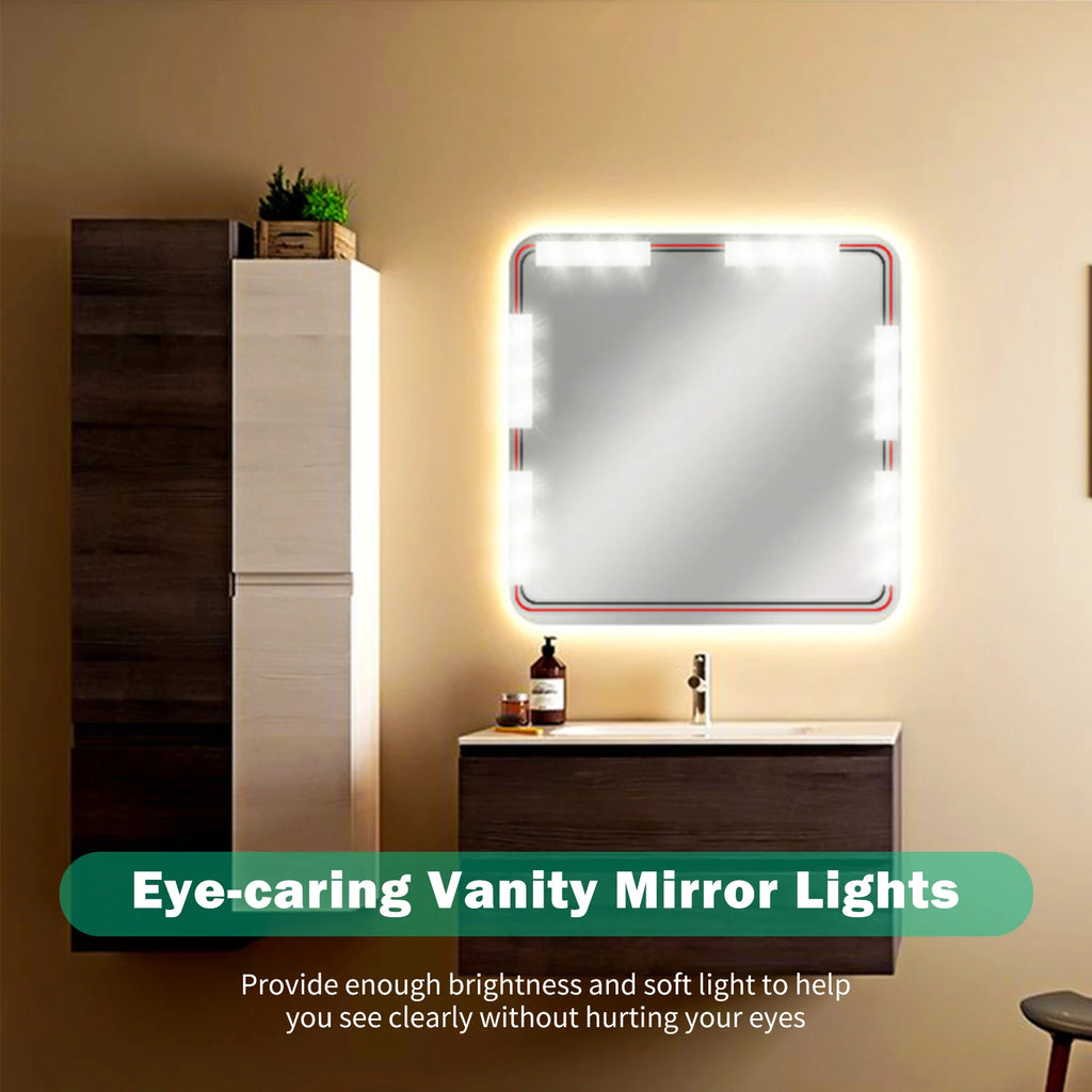 USB LED Strip Lights Dressing Mirror Makeup Mirror Lights Dimmable Touch Control Vanity Mirror Lights Bathroom Mirror Light Zpaxo