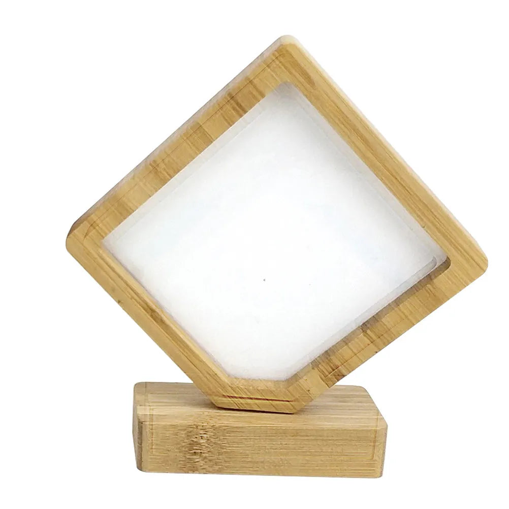 Bamboo Picture Frame Desktop Photo Decor Wear Resistant Compact Home