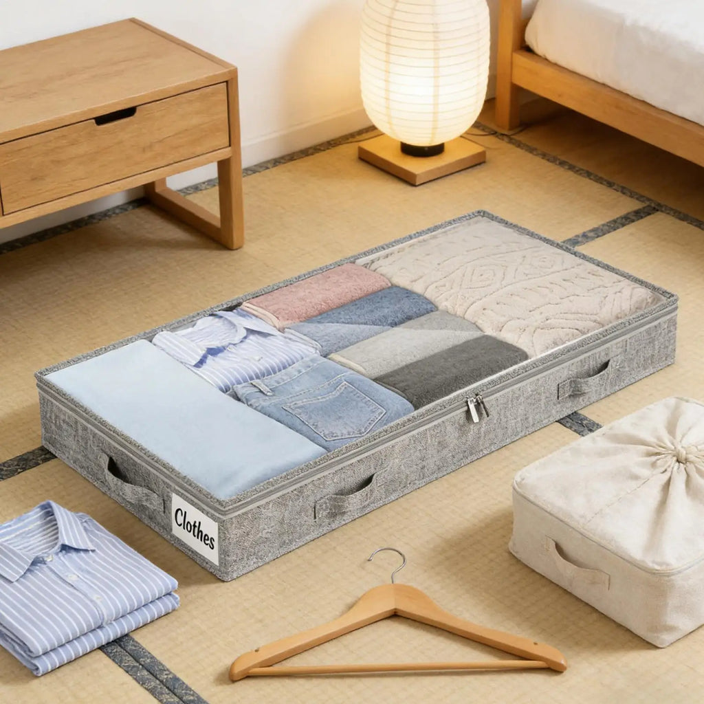 Under Bed Storage Containers Large Capacity Blanket Box Clothes Bins