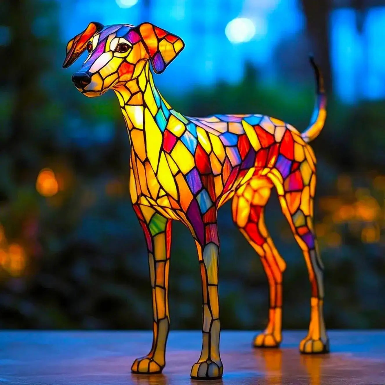 Resin Dog LED Night Light – Pet Tabletop Lamp & Home Decor