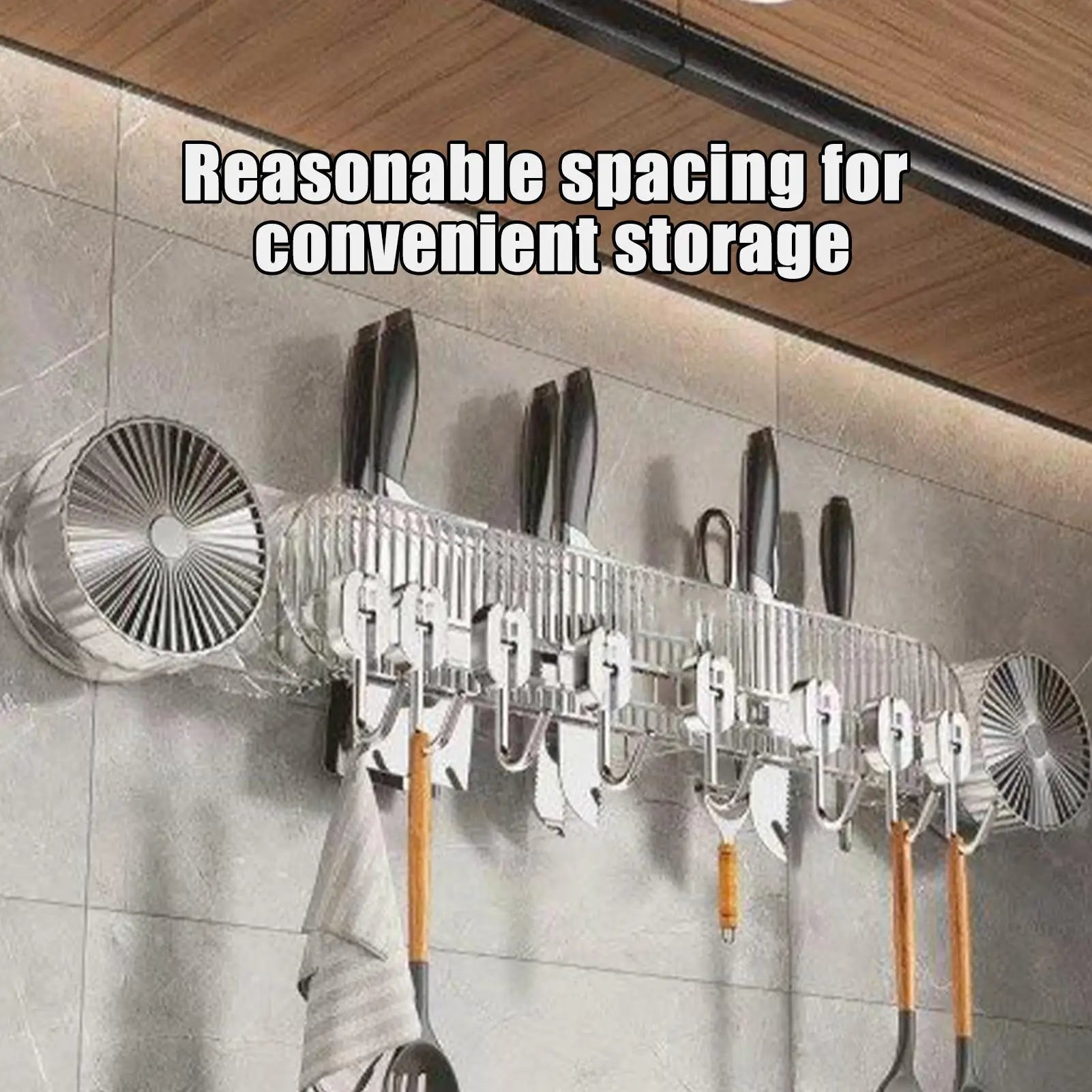 Cooking Utensil Organizer No-drill Acrylic Suction Cup Wall Mount