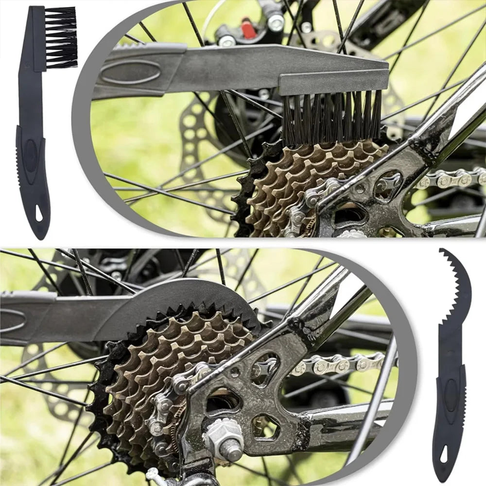 SERVAVEXA Bike Chain Scrubber Kit with 125ml Lube Oil Professional Bicycle Cleaning & Lubricant Set for MTB Road Cycle Care Zpaxo