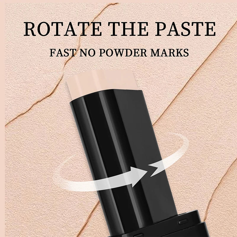 Waterproof Rotating Foundation Stick Long-lasting Makeup Lightweight