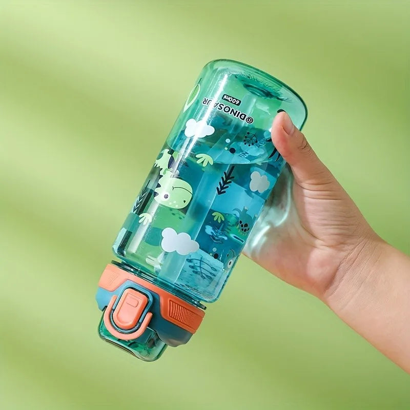 BPA Free Plastic Water Bottle Portable Leak Proof Sports Bottle 600ml Lightweight Reusable Drinking Bottle for Gym Fitness Outdo Zpaxo