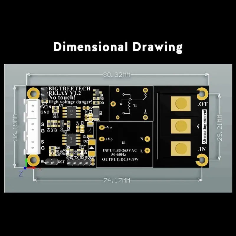 652F Durable Bigtreetech V1.2 Automatic Shutdown Boards with Low-Carbon Content 3D Printer Repair Part Accessories Zpaxo
