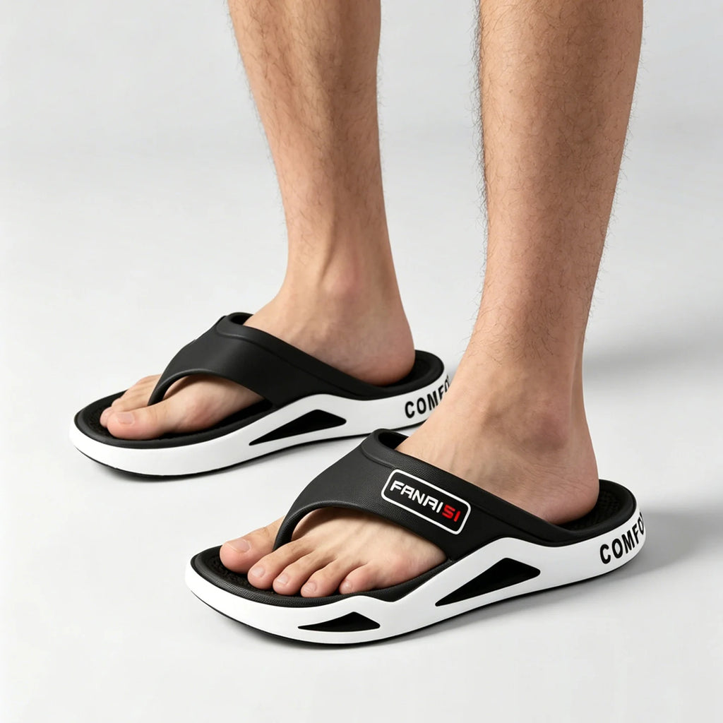 Men's Summer Sandals Non-slip Indoor Bathroom Slides Trendy Flip