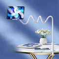 Lazy Bedside Desktop Live Foldable 90cm Mobile Phone Tablet Clip Stand Headrest Holder For iPad Samsung Tabs Xiaomi ASUS Zpaxo white