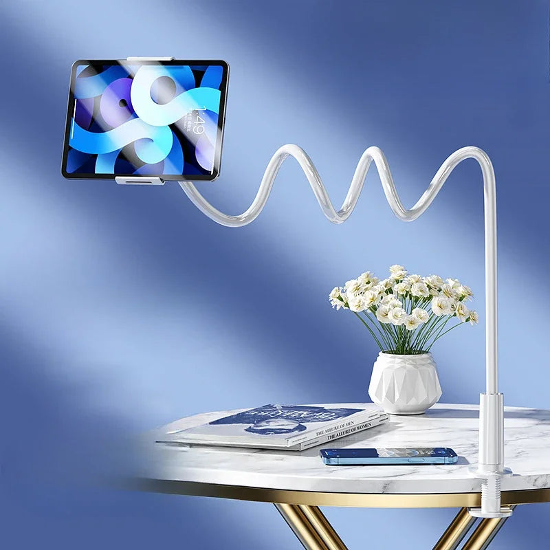 Mobile Phone Stand Lazy Bedside Ipad Tablet Holder Desktop Cantilever Support Bracket Zpaxo white