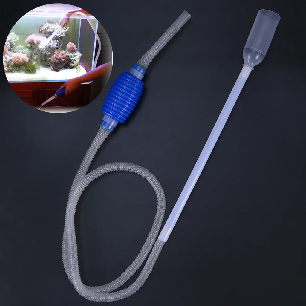 1 7m Aquarium Fish Tank Cleaner Siphon Pump Gravel Water Filter Easy