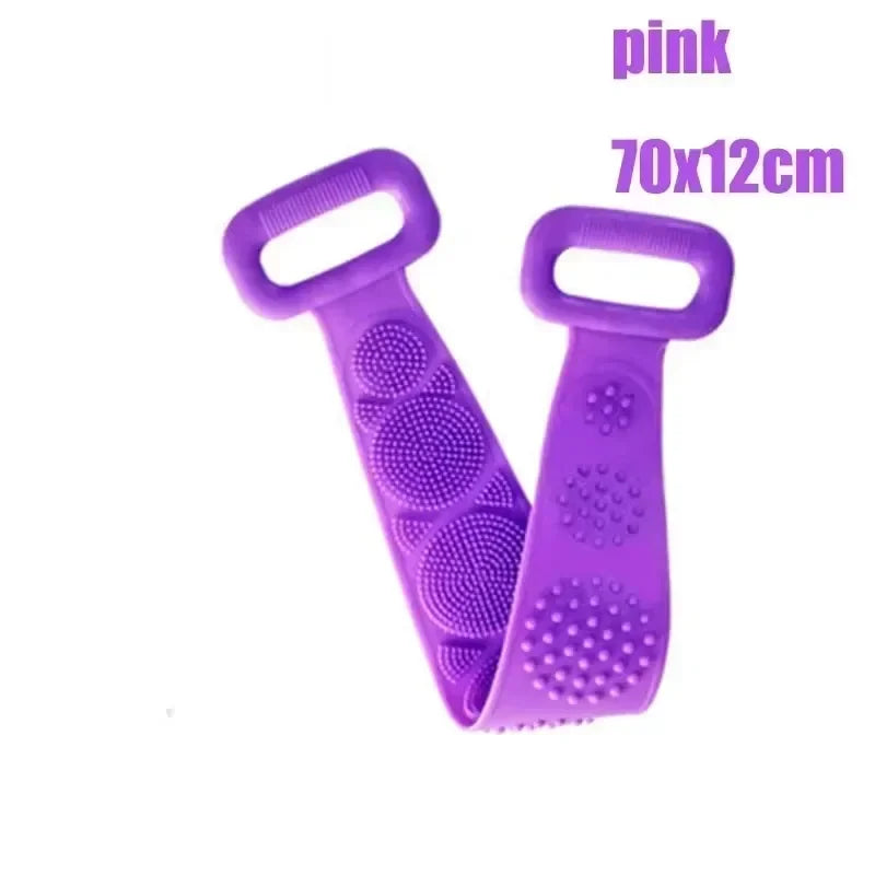 Body Shower Foot Scrubber Brush Wash The Body Cleanser Silicone Sponge Bath Massage Mat Back Brush Wall Mounted with Suction Cup Zpaxo purple brush