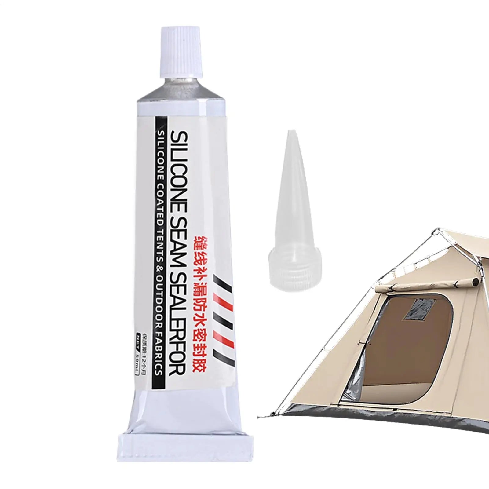 Tent Seam Sealer Waterproof 50ml Outdoor Shelter Sealant Glue Flexible Tent Sealant for Backyard Patio Camping Hiking Outdoor Zpaxo Default Title