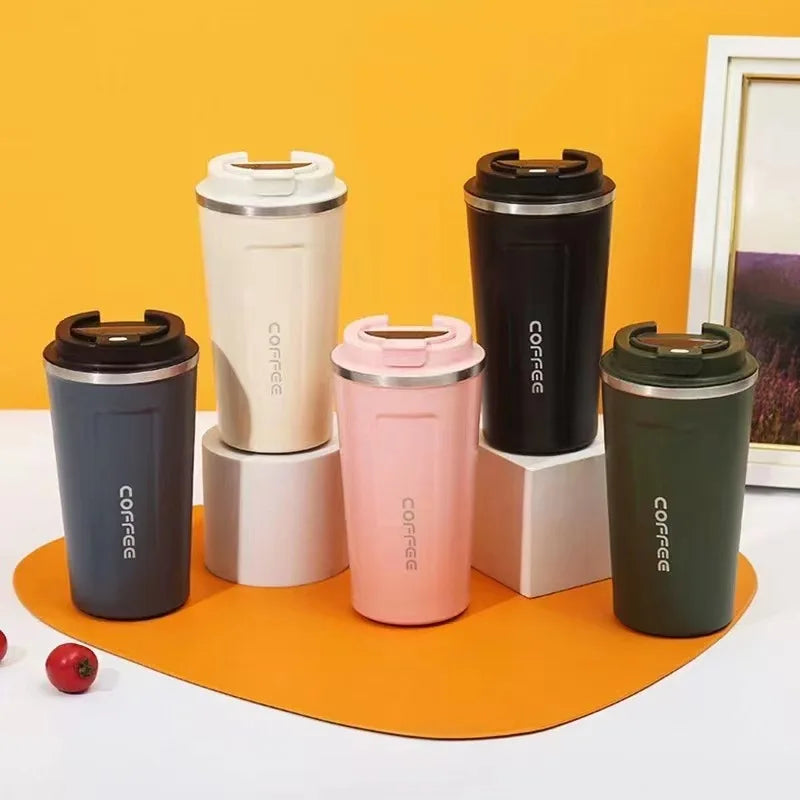 380/510ML Travel Stainless Steel Coffee Cup Thermal Mug Leak-Proof Thermos Bottle Tea Coffee Mug Vacuum Flask Insulated Cups Hot Zpaxo