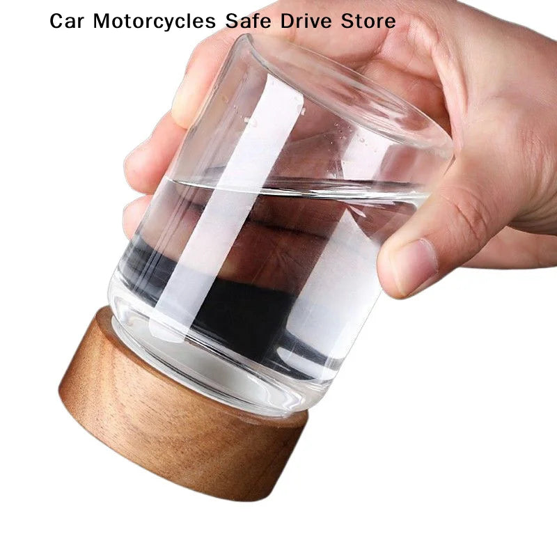 CMMini Wood Lid Coffee Beans Storage Container Tube Kitchen Sealed
