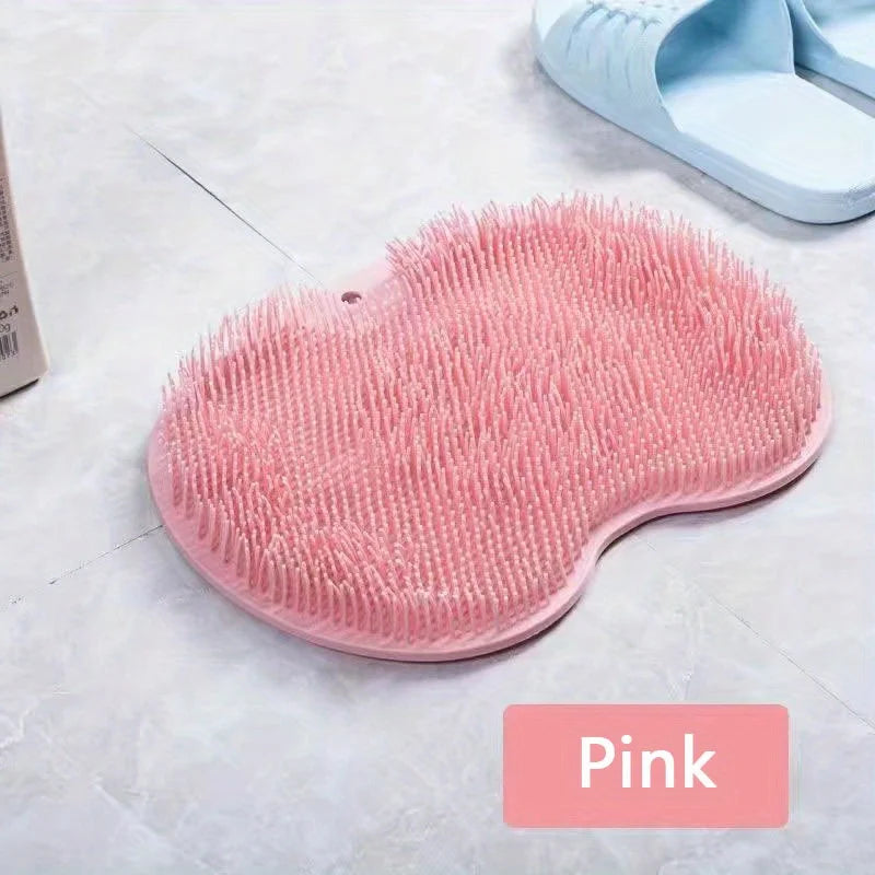 Silicone Bath Massage Pad Wall Mounted Back Scrubber Foot Massager