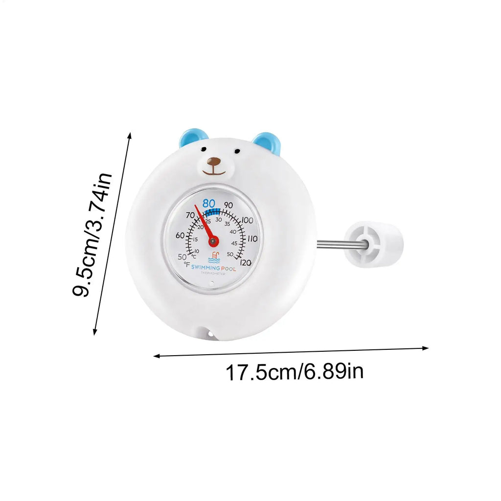 Pool Temperature Gauge Large Cute Bear Temperature Gauge With String Kids Pool Accessories For Lake Beach Backyard Patio Garden Zpaxo