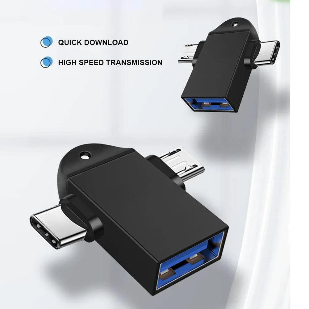 1 Multi-function OTG Adapter USB Female Micro Male TYPE-C Connector
