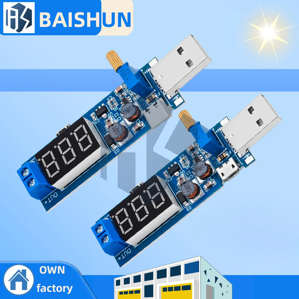 USB 5V Boost Buck Adjustable Module 1 2V 24V Step-up Step-down Power Zpaxo