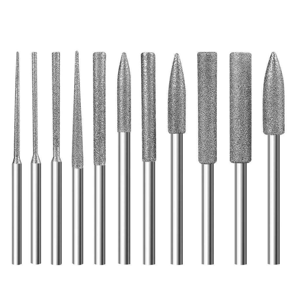 Diamond Grinding Burr Needle Point Engraving Carving Polishing Glass