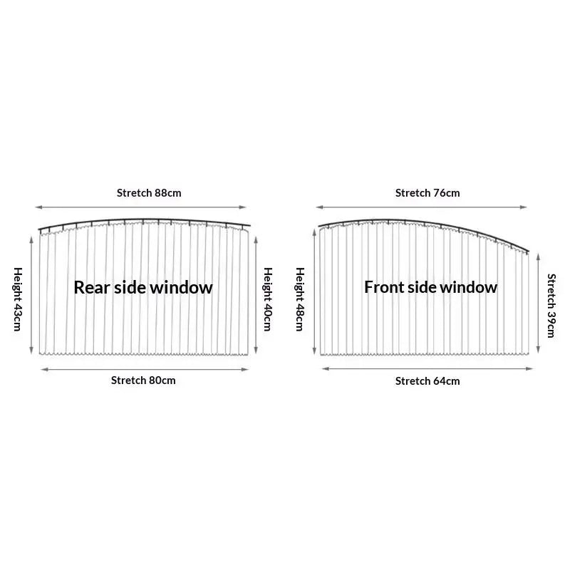2-Pack Car Side Window Sun Shade – UV Blocking Foldable Curtain