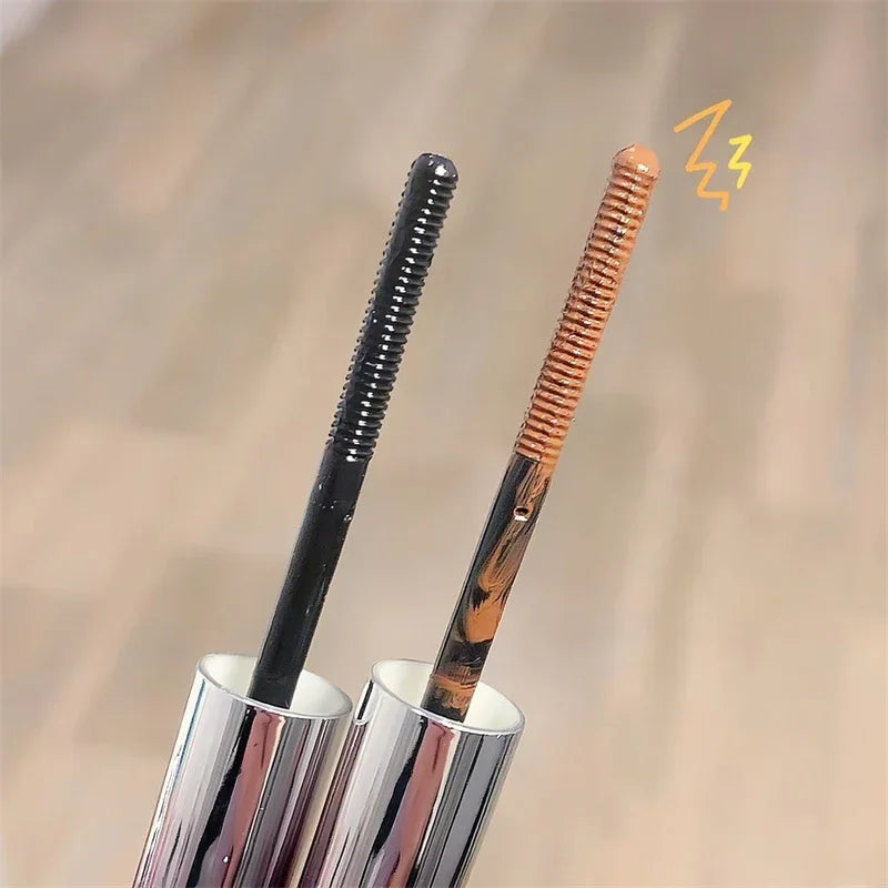 Silk Fiber Ultra-fine Mascara Lengthens Eyelashes Curling Mascara Long Lasting Waterproof Fast Dry Brown Black Eye Cosmetics Zpaxo