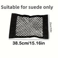 1 black mesh car trunk storage box-with hook and loop strap, easy to install and disassemble, double-layer elastic mesh bag stor Zpaxo 1pc