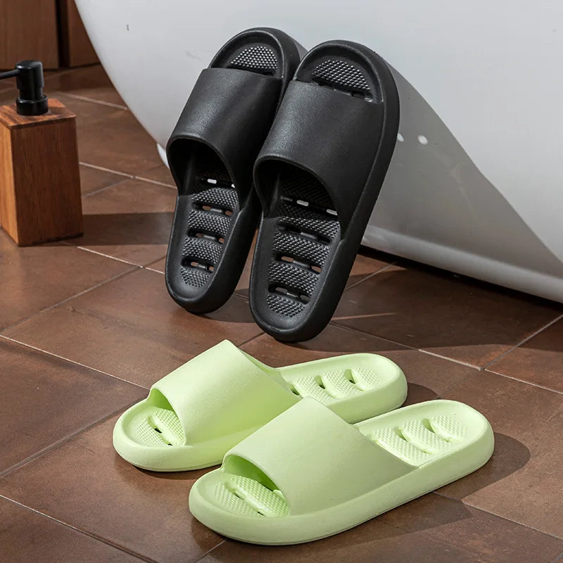 Summer Non Slip Shower Slippers Women Men Indoor Soft EVA Quick