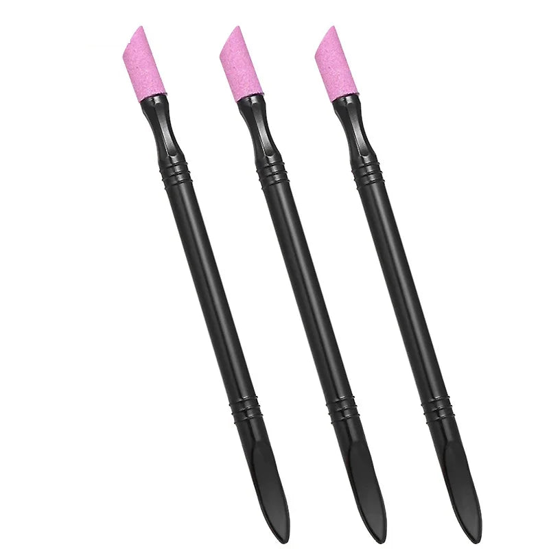 2 Ways Scrub Stone Nail Files Buffer Manicure Stick Grinding Rod Zpaxo